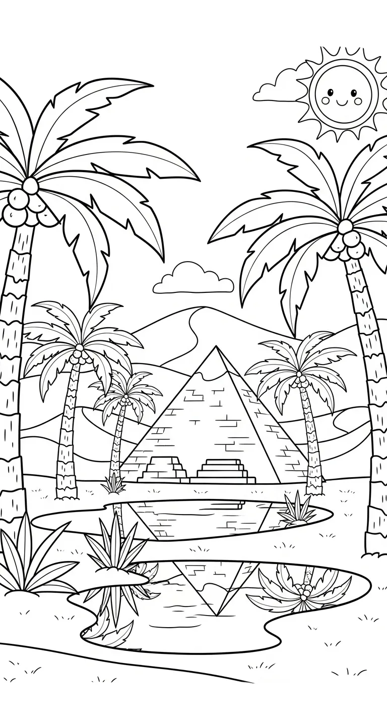 coloriage Pyramide à imprimer pdf gratuit