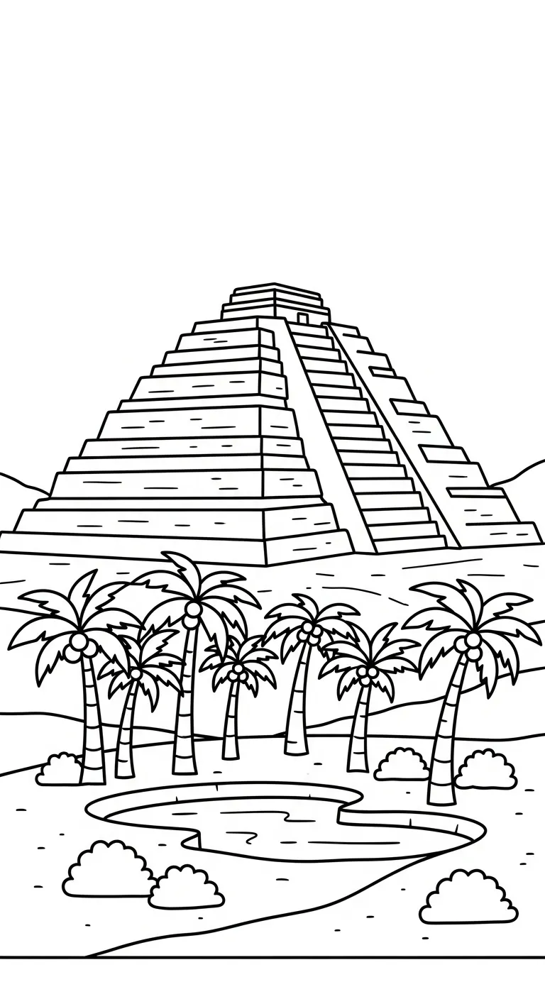 imprimer coloriage Pyramide pour enfant