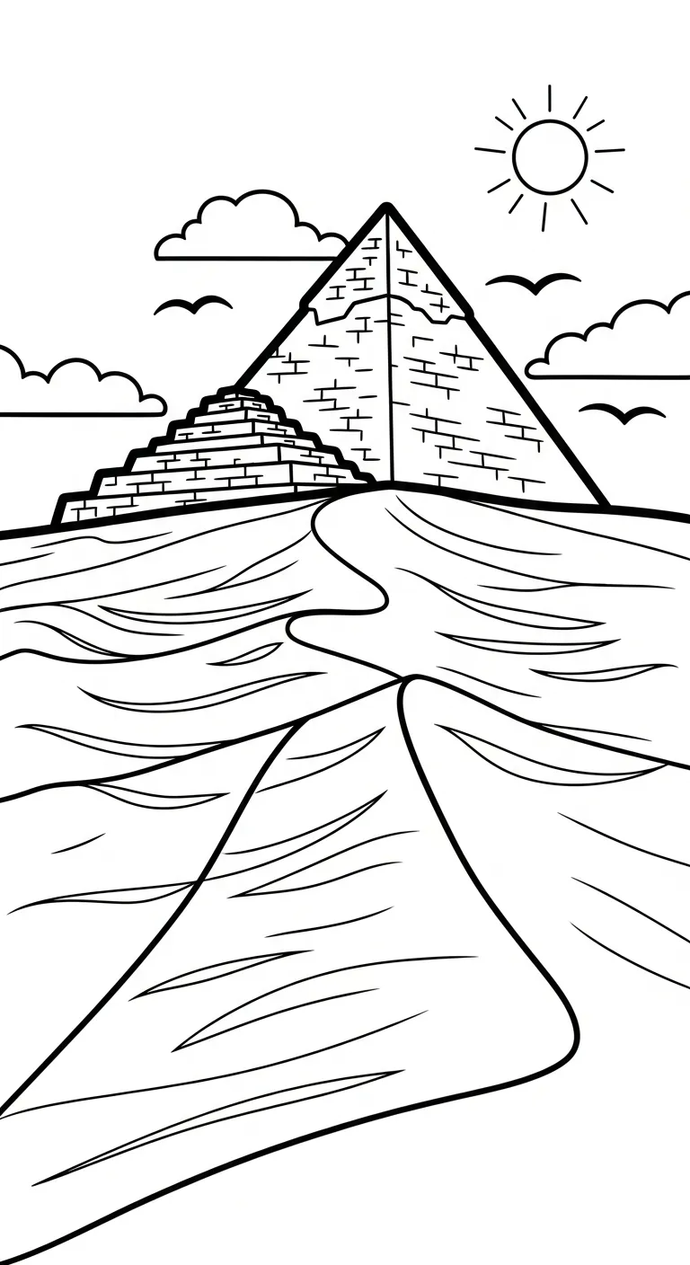 coloriage Pyramide à imprimer pour enfant de 10 ans