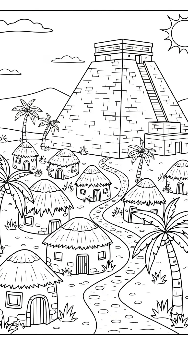 coloriage Pyramide a dessiner et imprimer