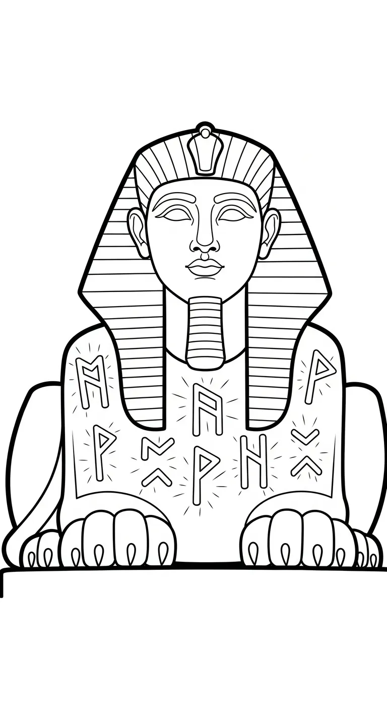 coloriage Sphinx à imprimer gratuitement pdf 1