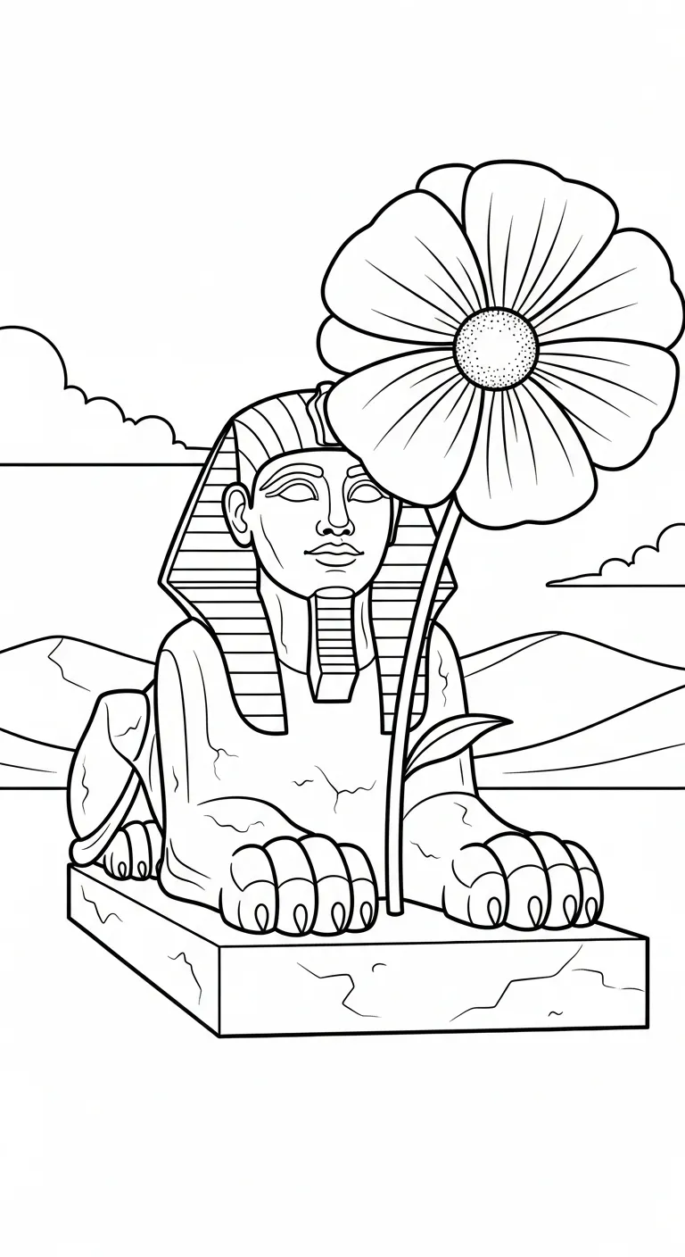 coloriage Sphinx à imprimer gratuit 1