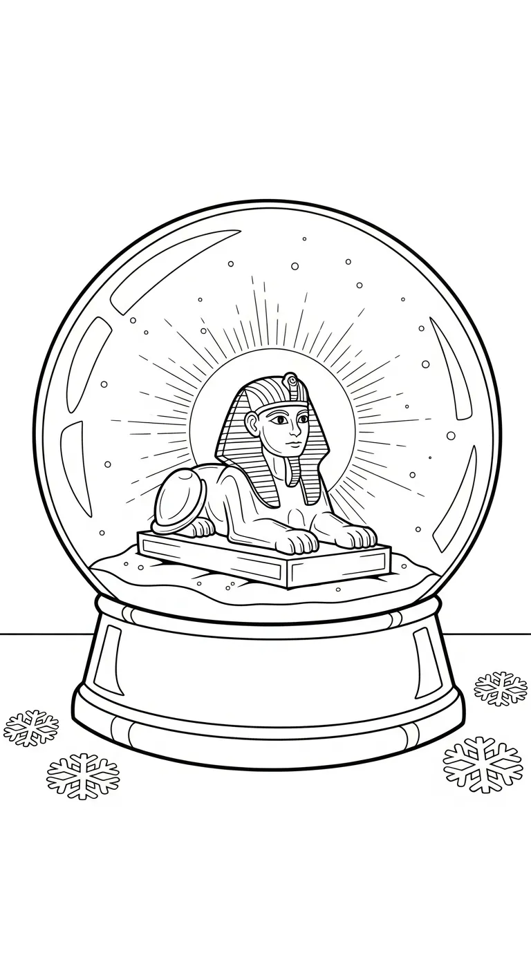 coloriage Sphinx à imprimer pour enfant de 6 ans