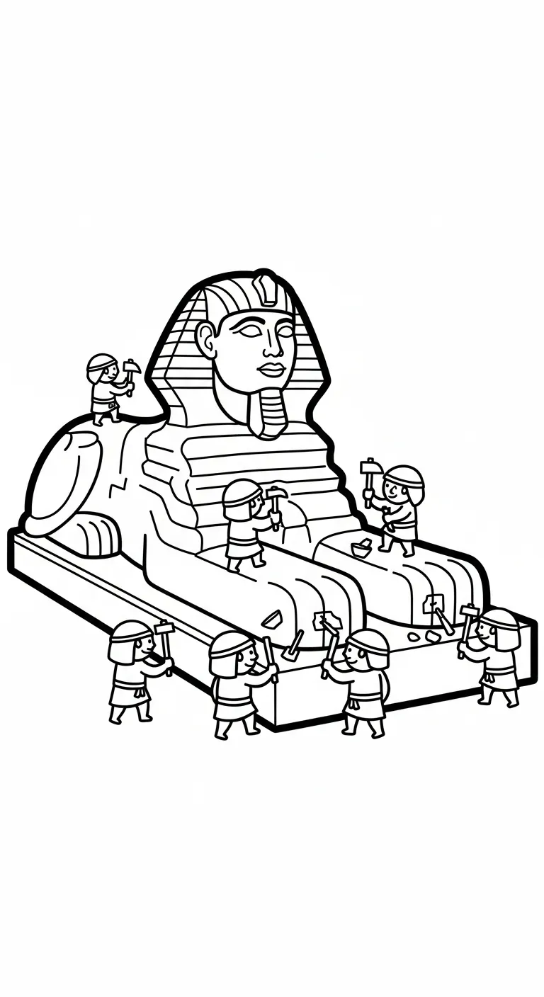 coloriage Sphinx à imprimer a4
