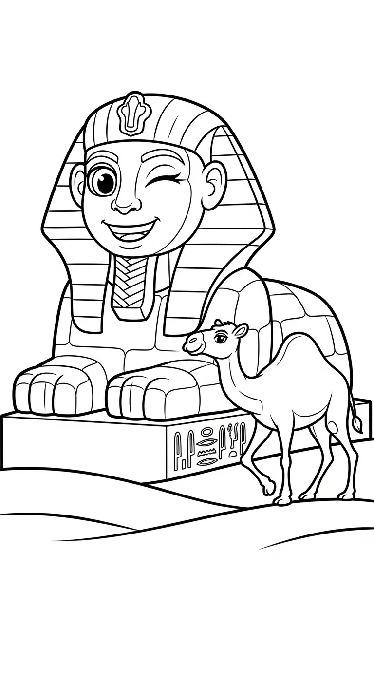 coloriage Sphinx pour enfant de 5 ans
