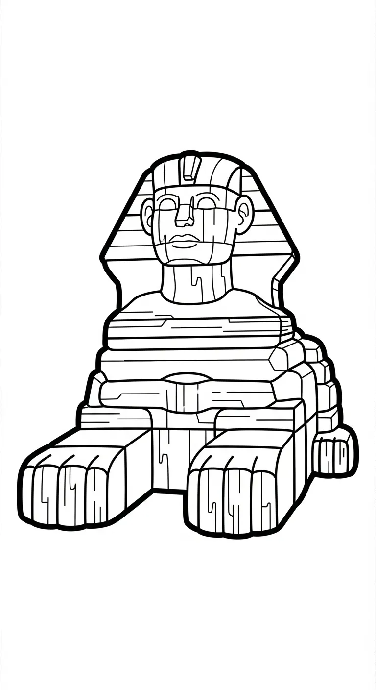 image pour coloriage Sphinx enfant