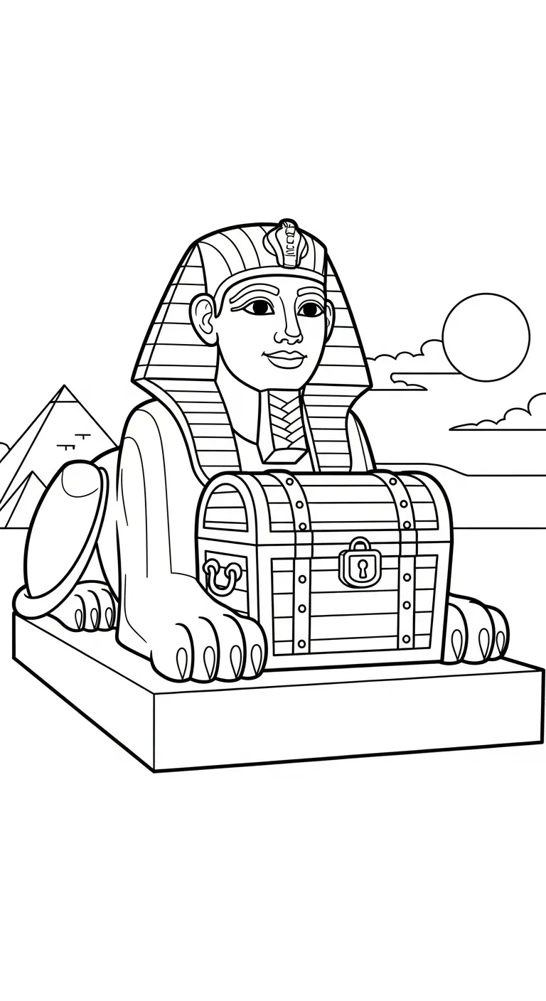 coloriage Sphinx educatif pour enfant