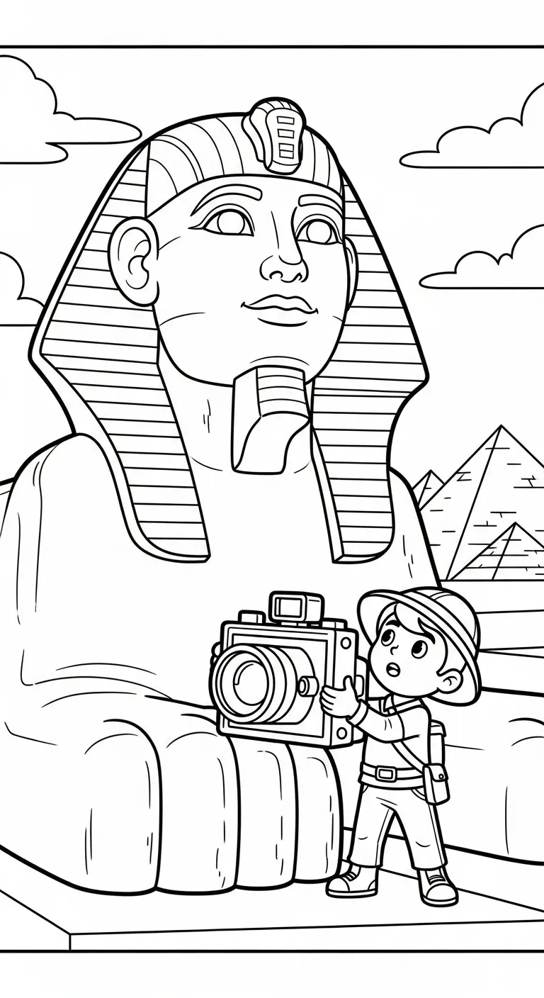 coloriage Sphinx à imprimer pour enfant de 3 ans