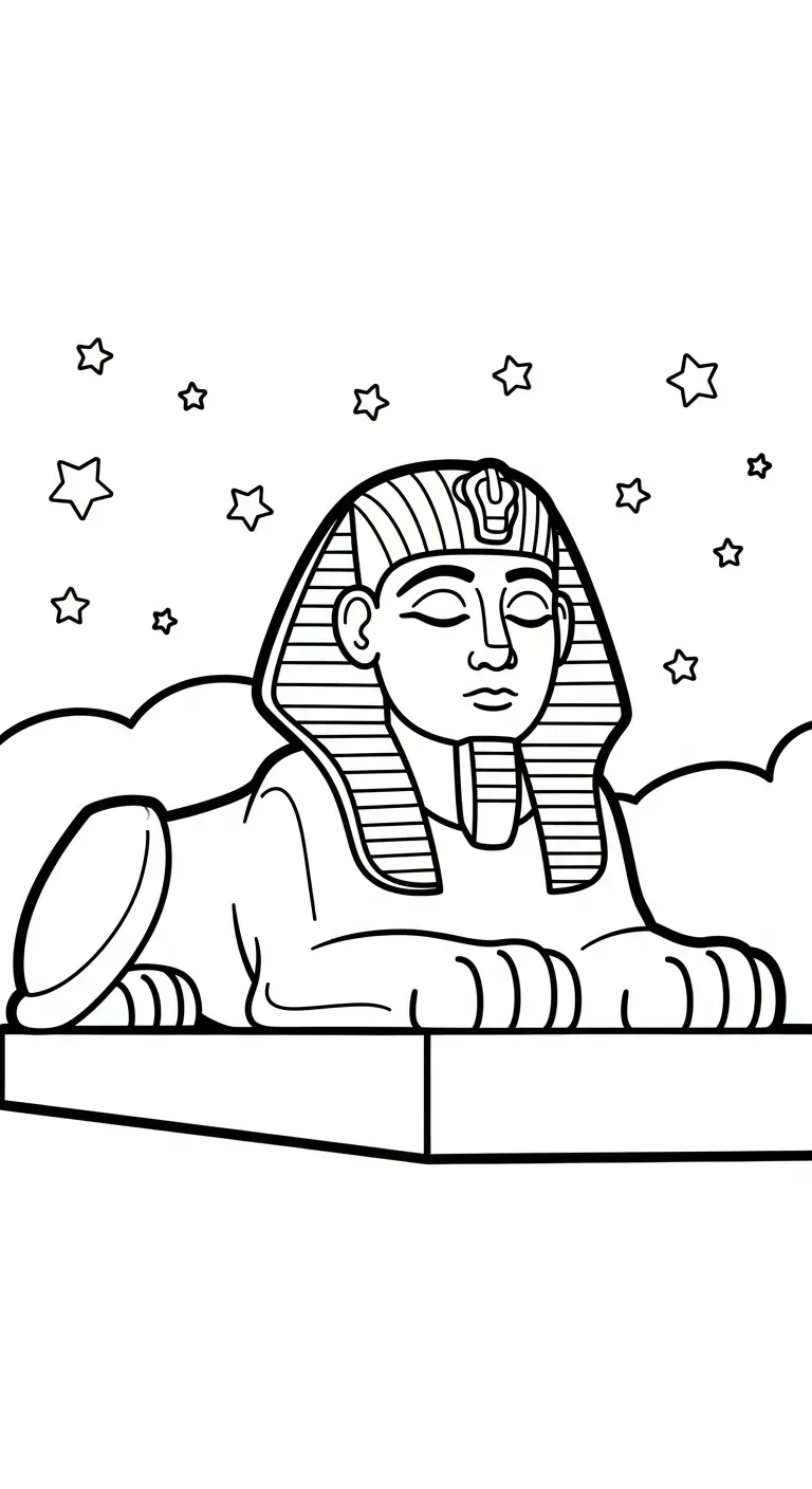 coloriage Sphinx à imprimer gratuitement pdf 2