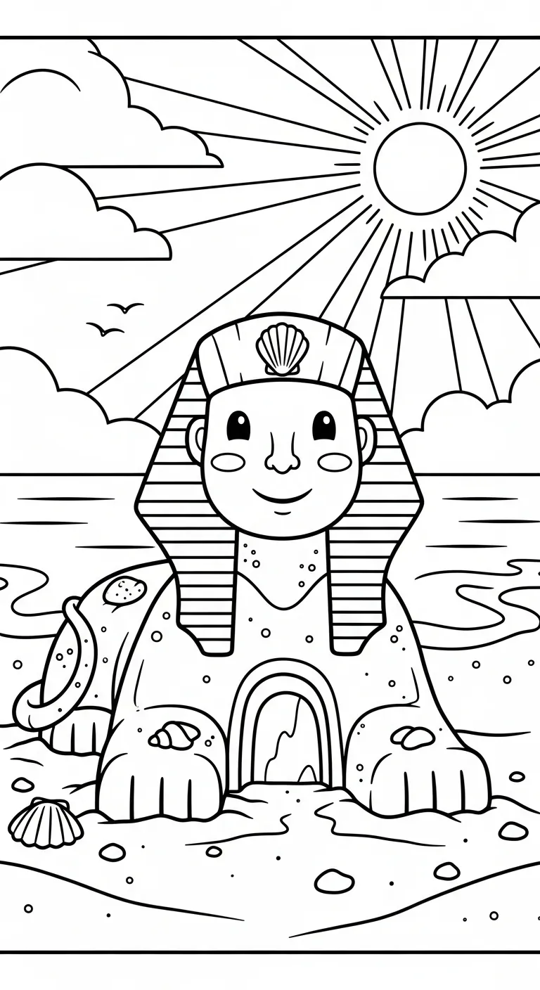 coloriage Sphinx pour primaire