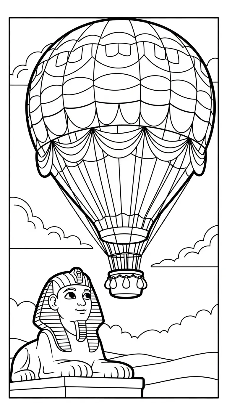 coloriage Sphinx à imprimer pour enfant de 9 ans