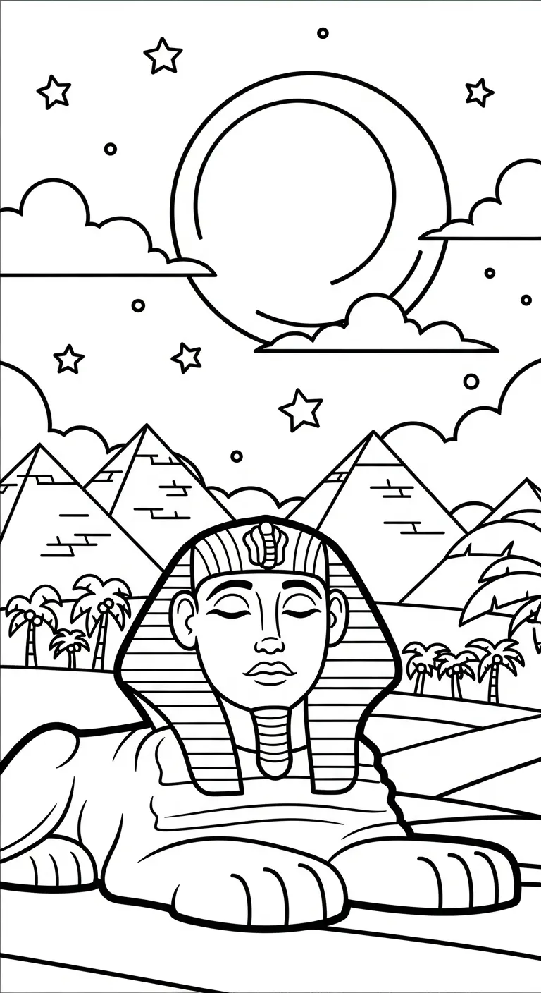 imprimer coloriage Sphinx
