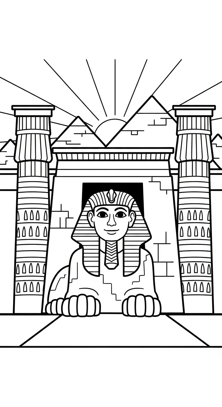 coloriage Sphinx pour enfant