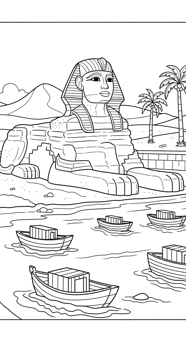 coloriage Sphinx a colorier en ligne gratuitement