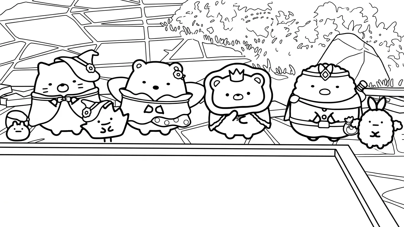 coloriage Sumikko Gurashi à imprimer pour enfant de 2 ans 1