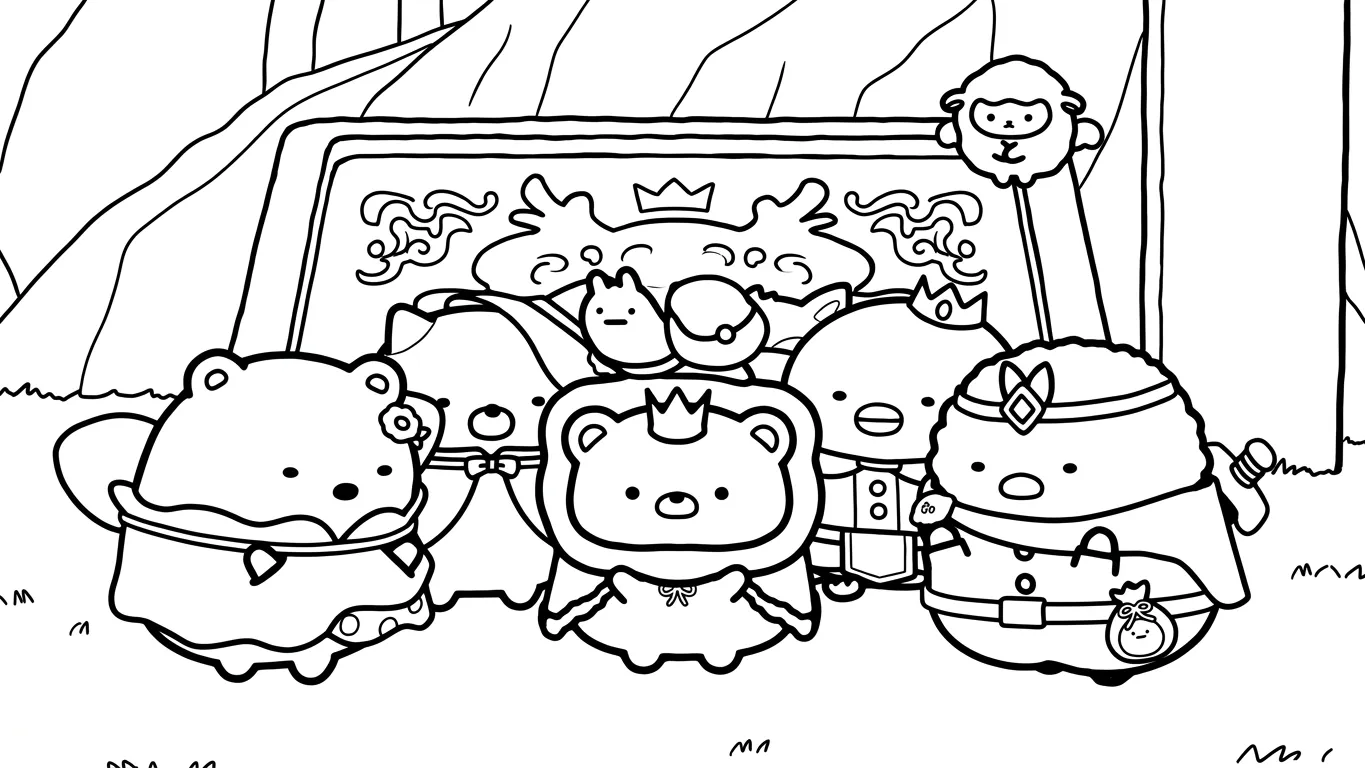 coloriage Sumikko Gurashi à imprimer pour enfant de 2 ans