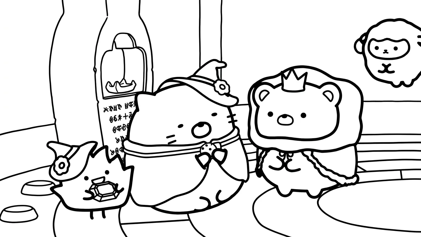 image pour coloriage Sumikko Gurashi enfant