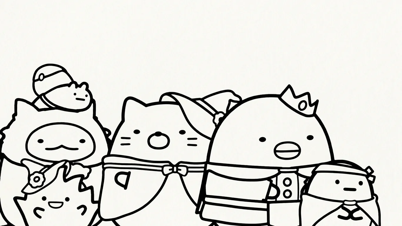 coloriage Sumikko Gurashi pour enfant de à imprimer 1