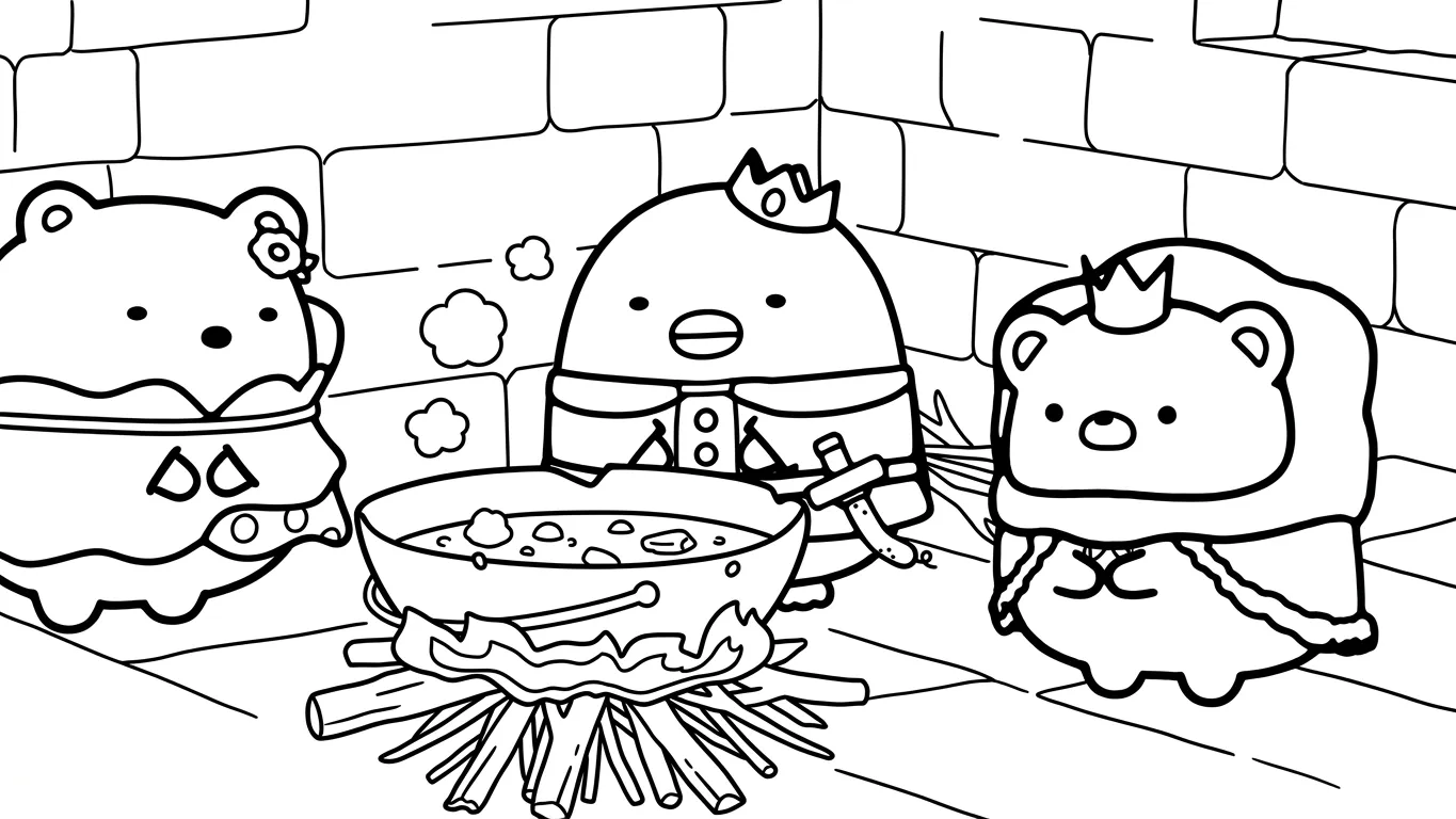 coloriage Sumikko Gurashi à imprimer pour enfant de 12 ans