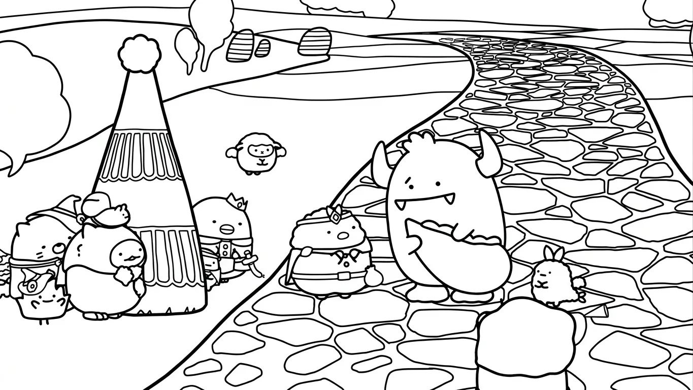 coloriage Sumikko Gurashi a imprimer pour enfant de 4 ans