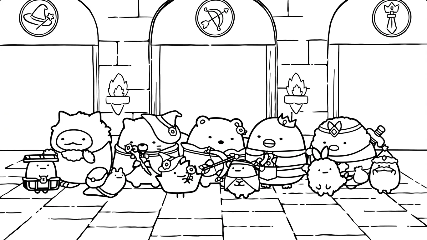 coloriage Sumikko Gurashi à imprimer pour enfant de 2 ans 2