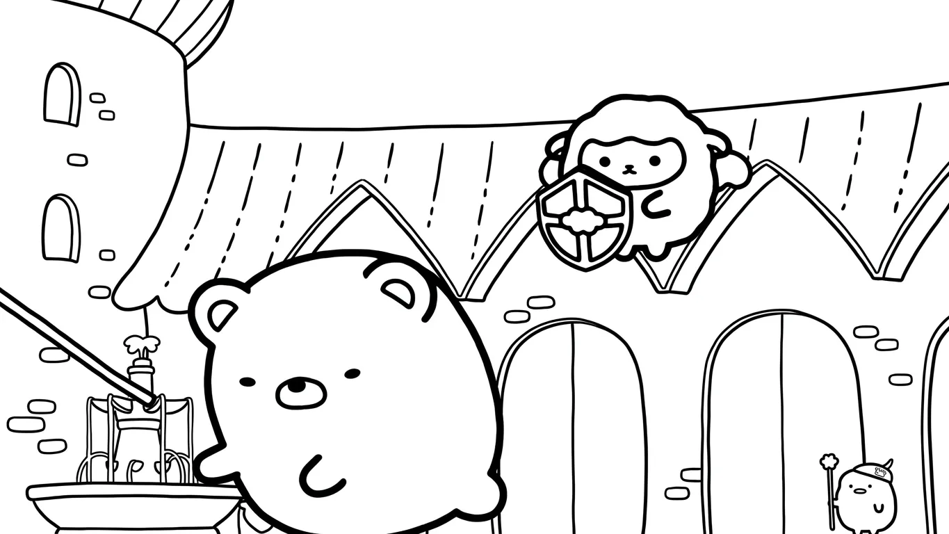 coloriage Sumikko Gurashi pour enfant de 4 ans 1