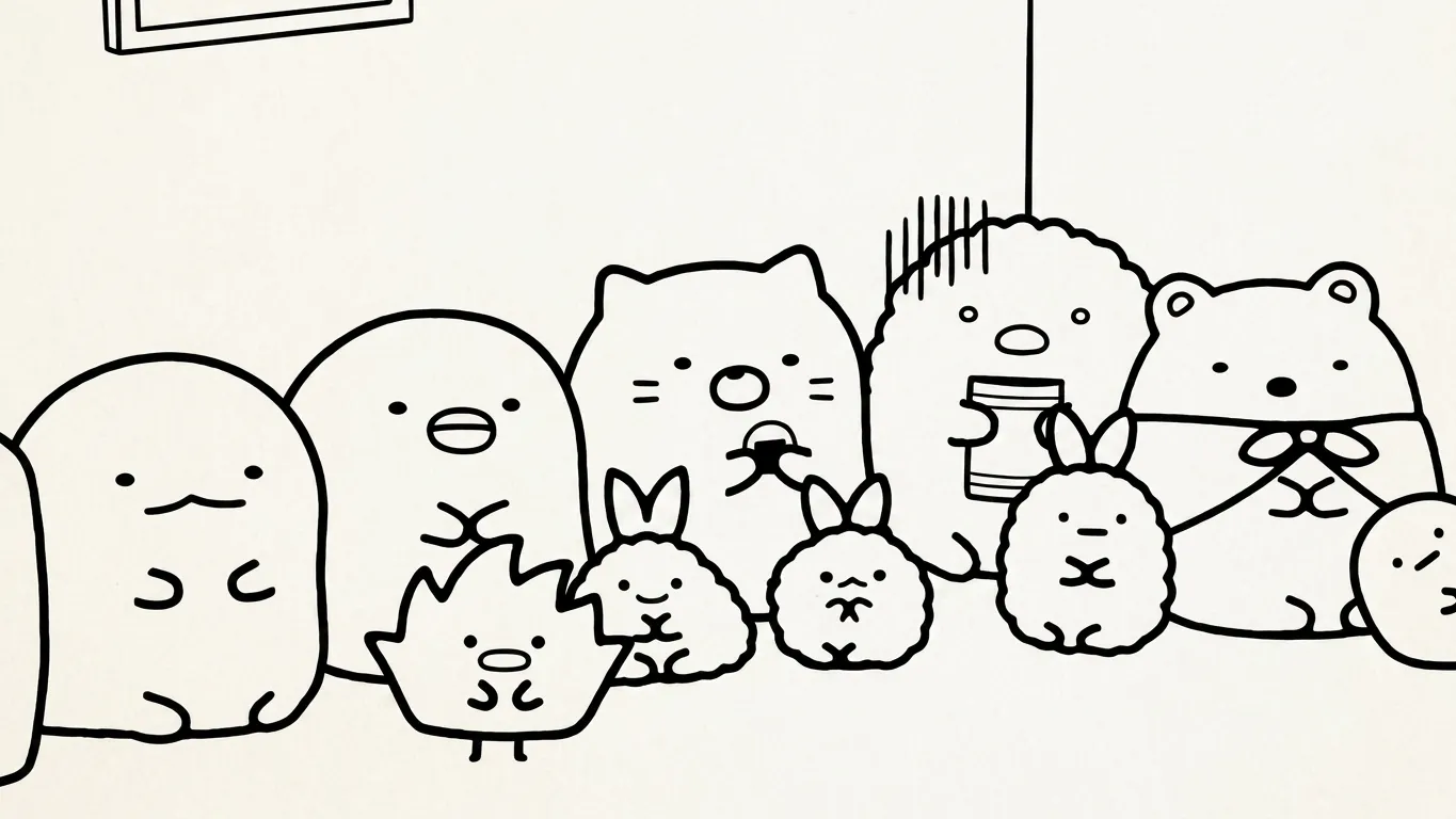 coloriage Sumikko Gurashi pour enfant de 4 ans 2
