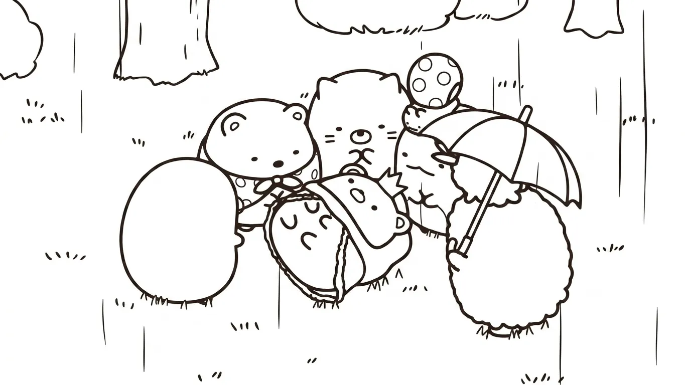 coloriage Sumikko Gurashi a imprimer gratuit 3