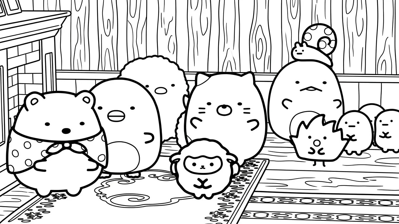 coloriage Sumikko Gurashi gratuit pour enfants 2