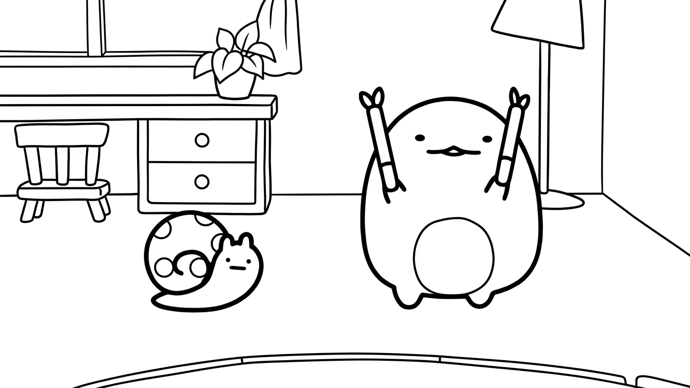 coloriage Sumikko Gurashi pour enfant de 5 ans 1