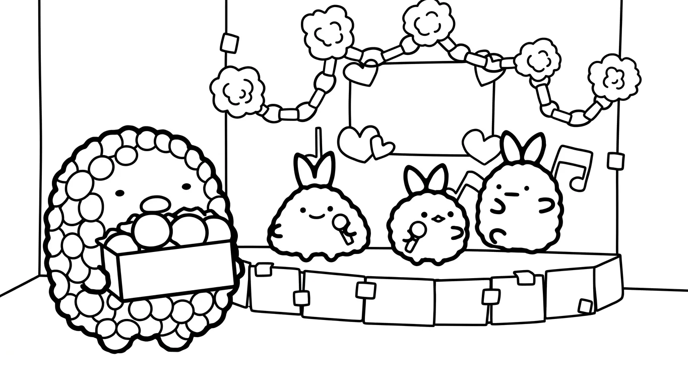 coloriage Sumikko Gurashi à imprimer pour enfant de 4 ans 1