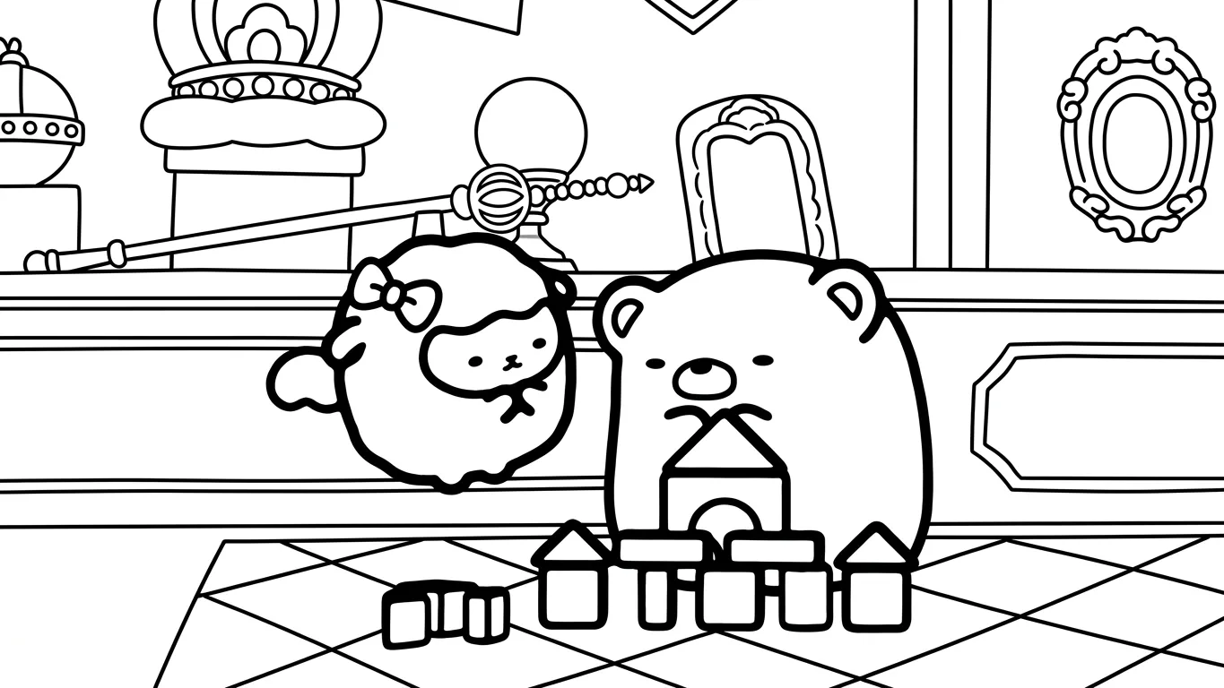 coloriage Sumikko Gurashi pour enfants à imprimer 1