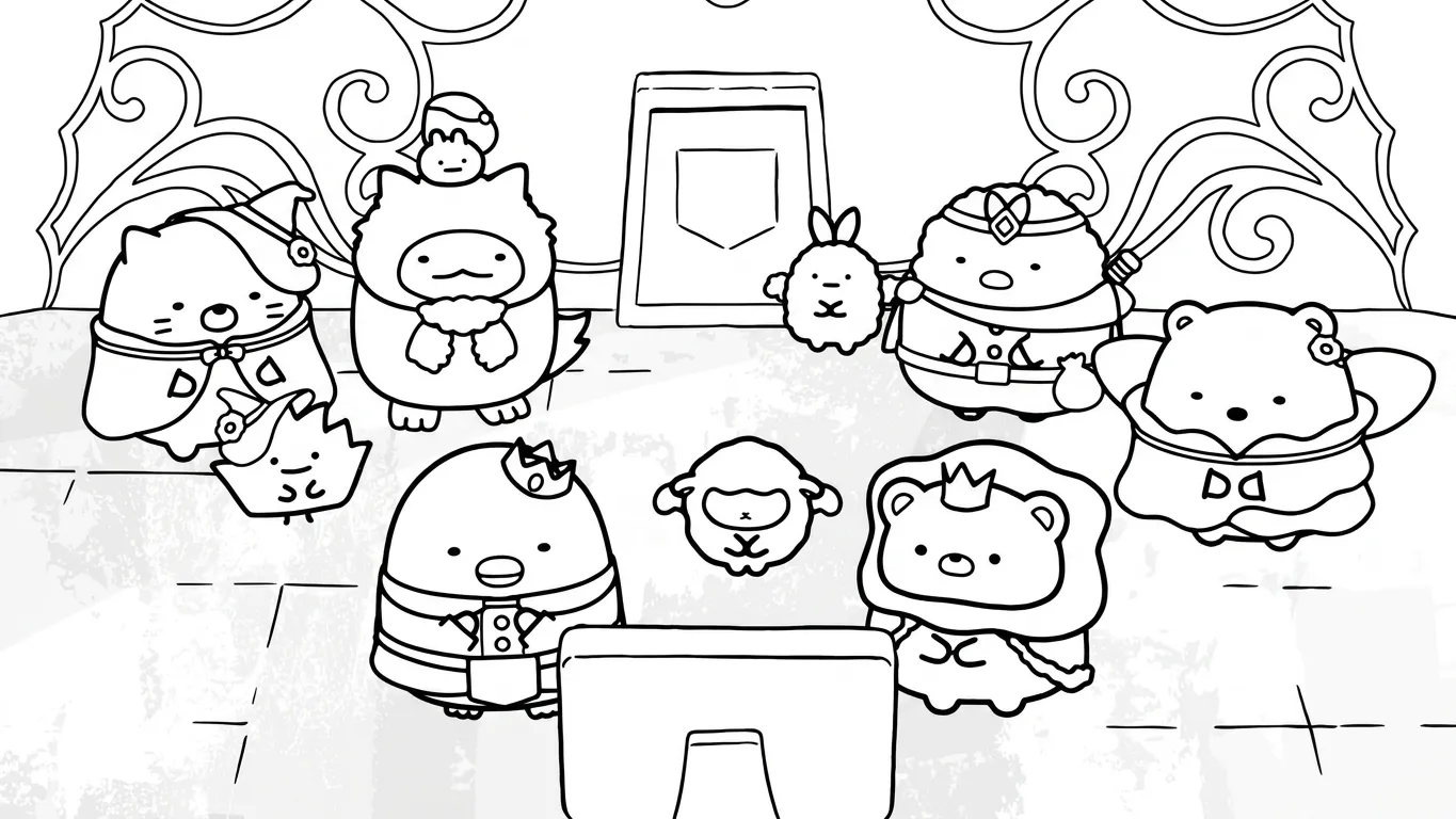coloriage Sumikko Gurashi à imprimer pour enfant de 10 ans