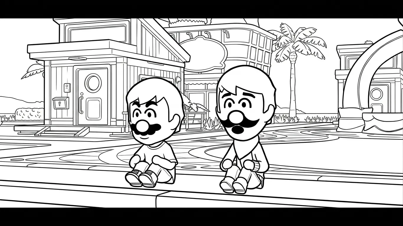 coloriage Tomodachi Life et decoupage 1