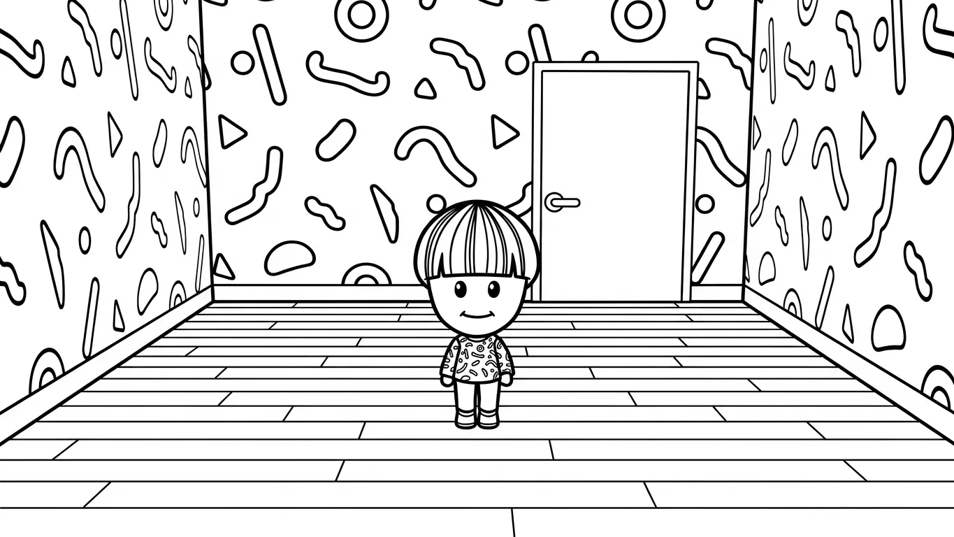 coloriage Tomodachi Life d'enfant a imprimer