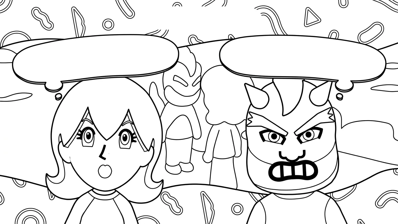 coloriage Tomodachi Life pour primaire