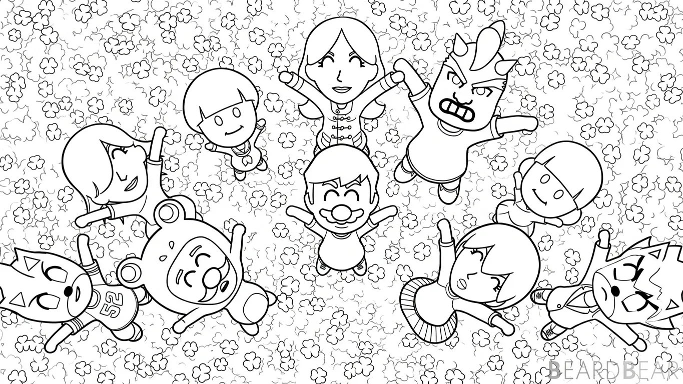 coloriage Tomodachi Life pour enfants à imprimer
