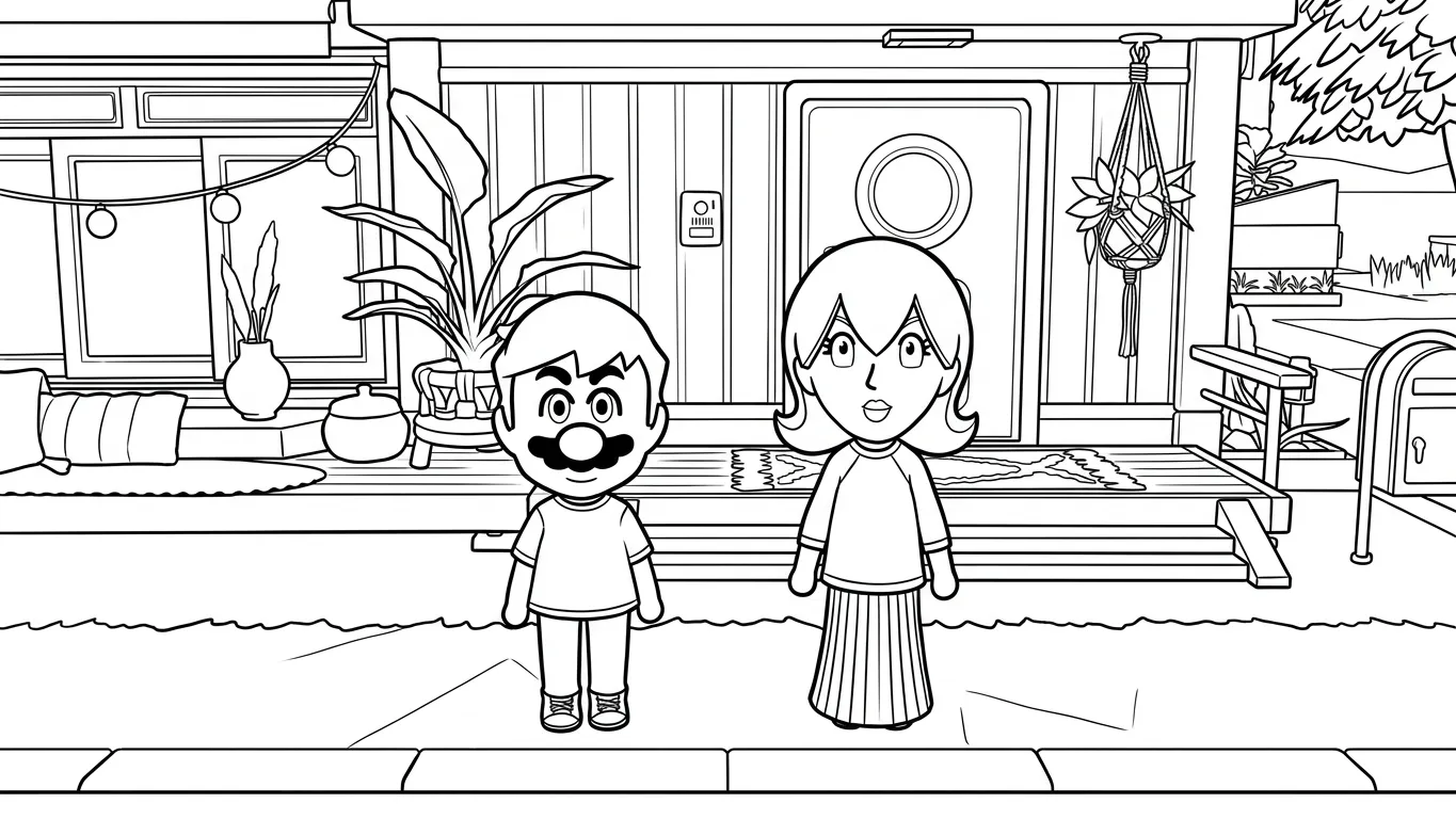 coloriage Tomodachi Life pour enfant de 2 ans