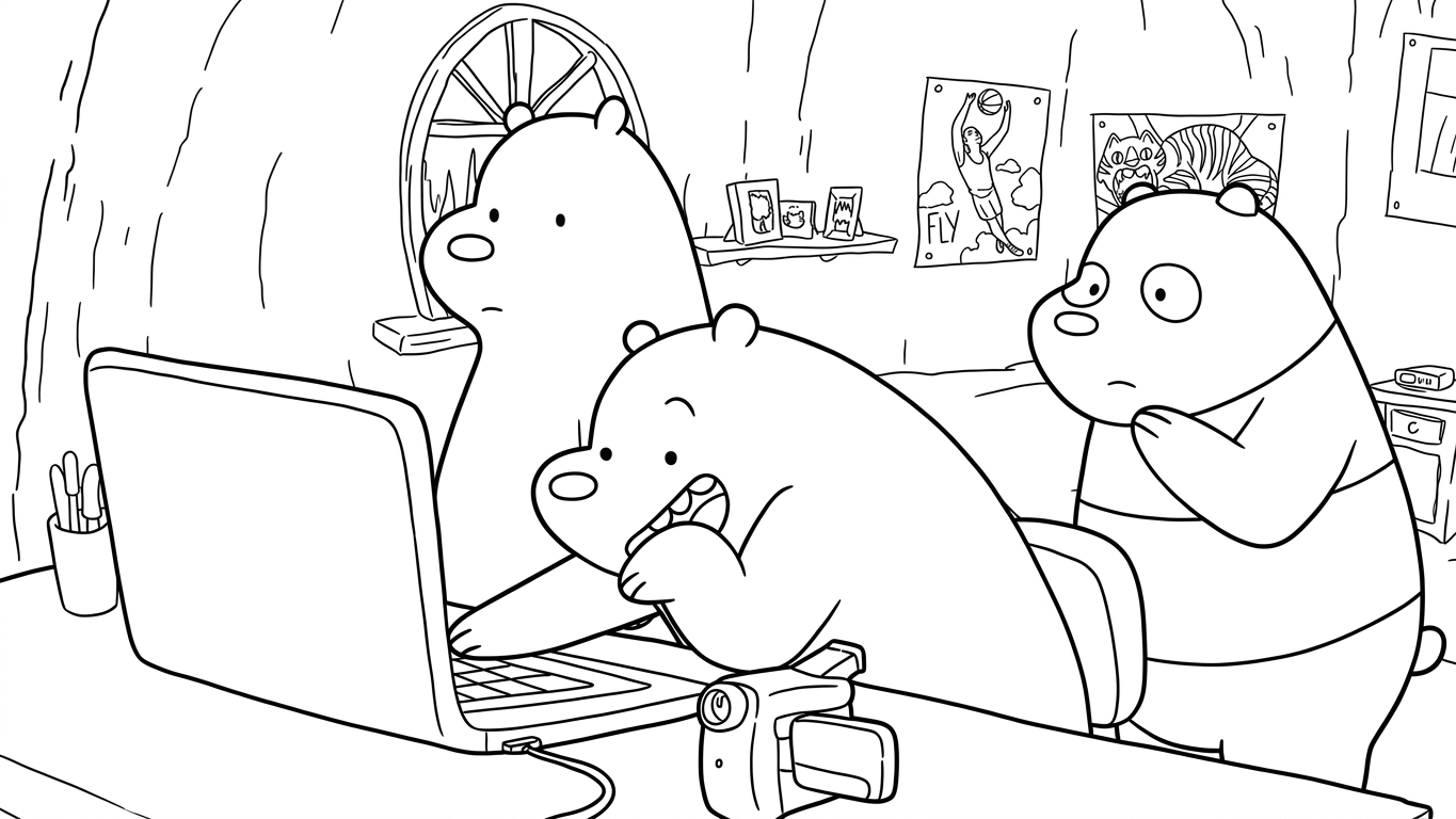 coloriage We Bare Bears a dessiner en ligne