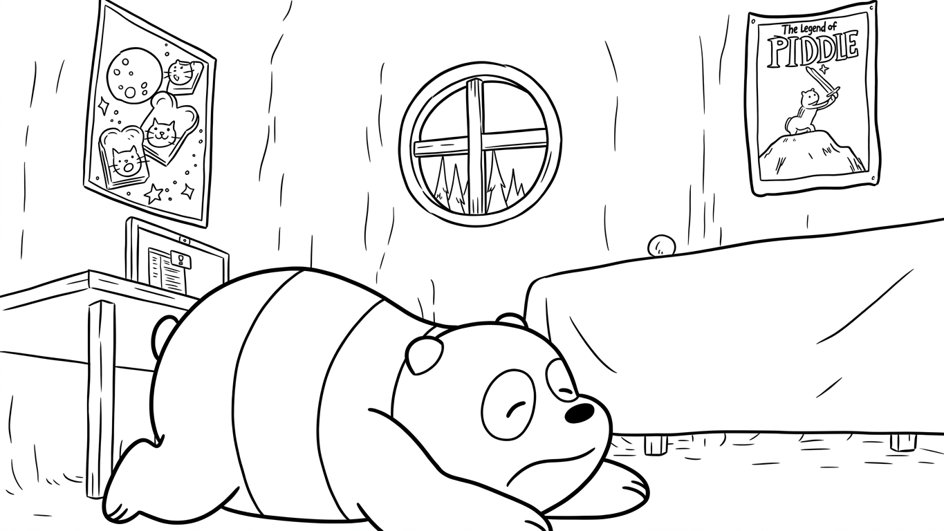coloriage We Bare Bears à imprimer pour enfant de 6 ans 1