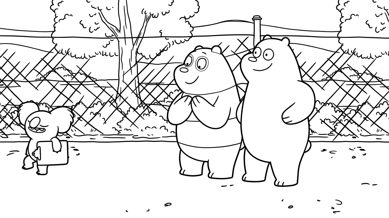 coloriage We Bare Bears gratuit à imprimer 2