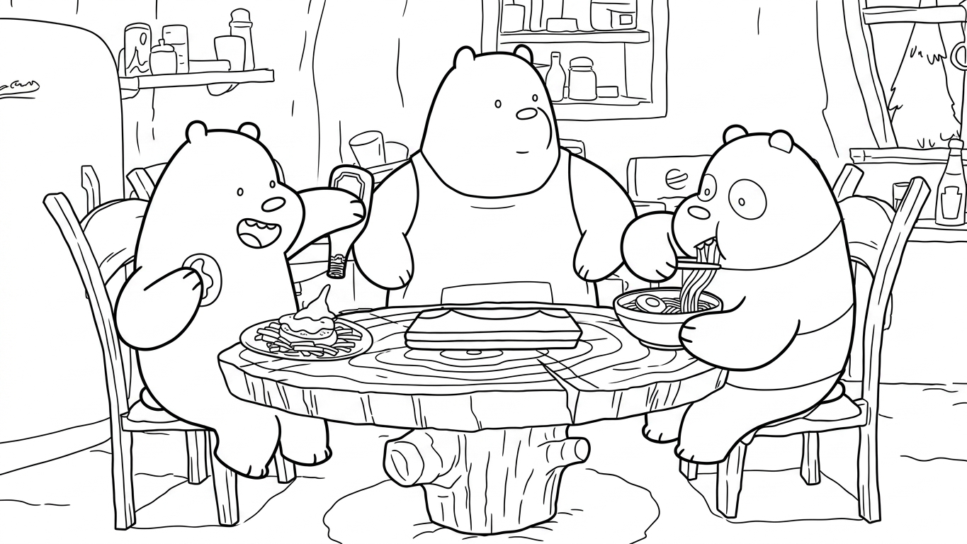 coloriage We Bare Bears a imprimer 1