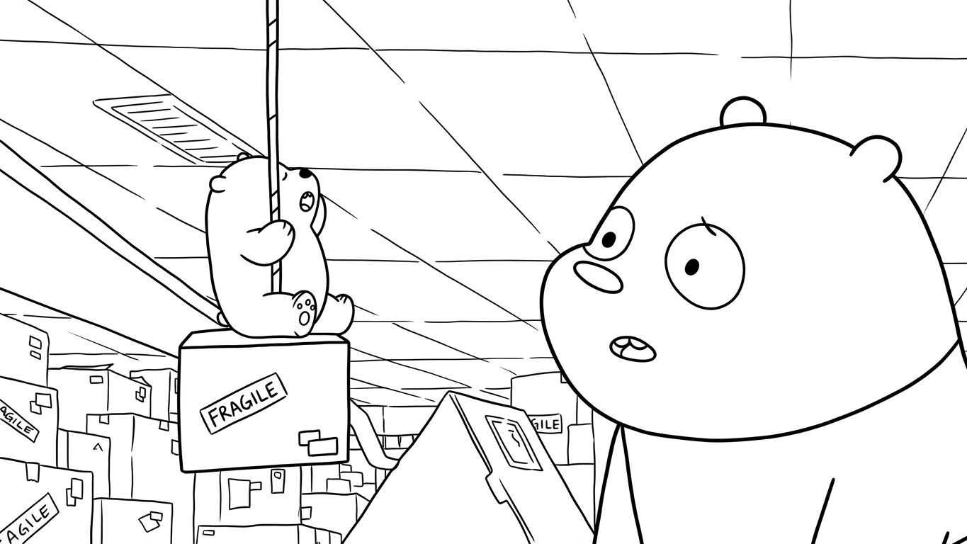 image pour coloriage We Bare Bears enfant 4