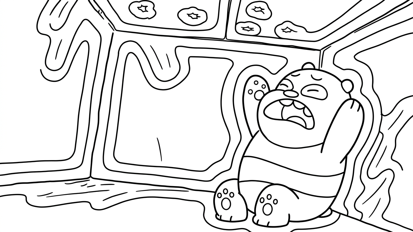 coloriage We Bare Bears à imprimer pour enfant de 4 ans 4