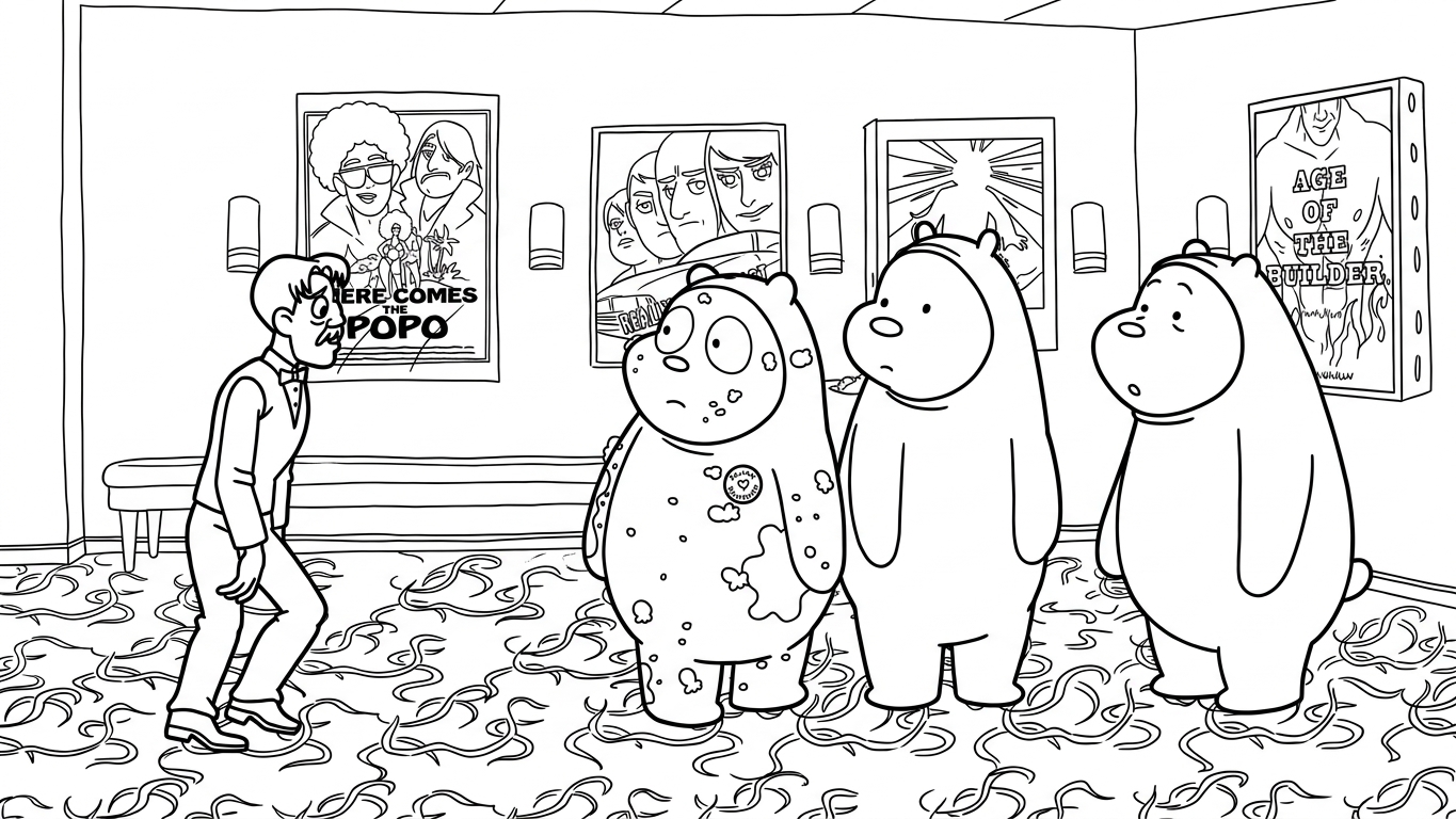 coloriage We Bare Bears et decoupage a imprimer gratuit 1