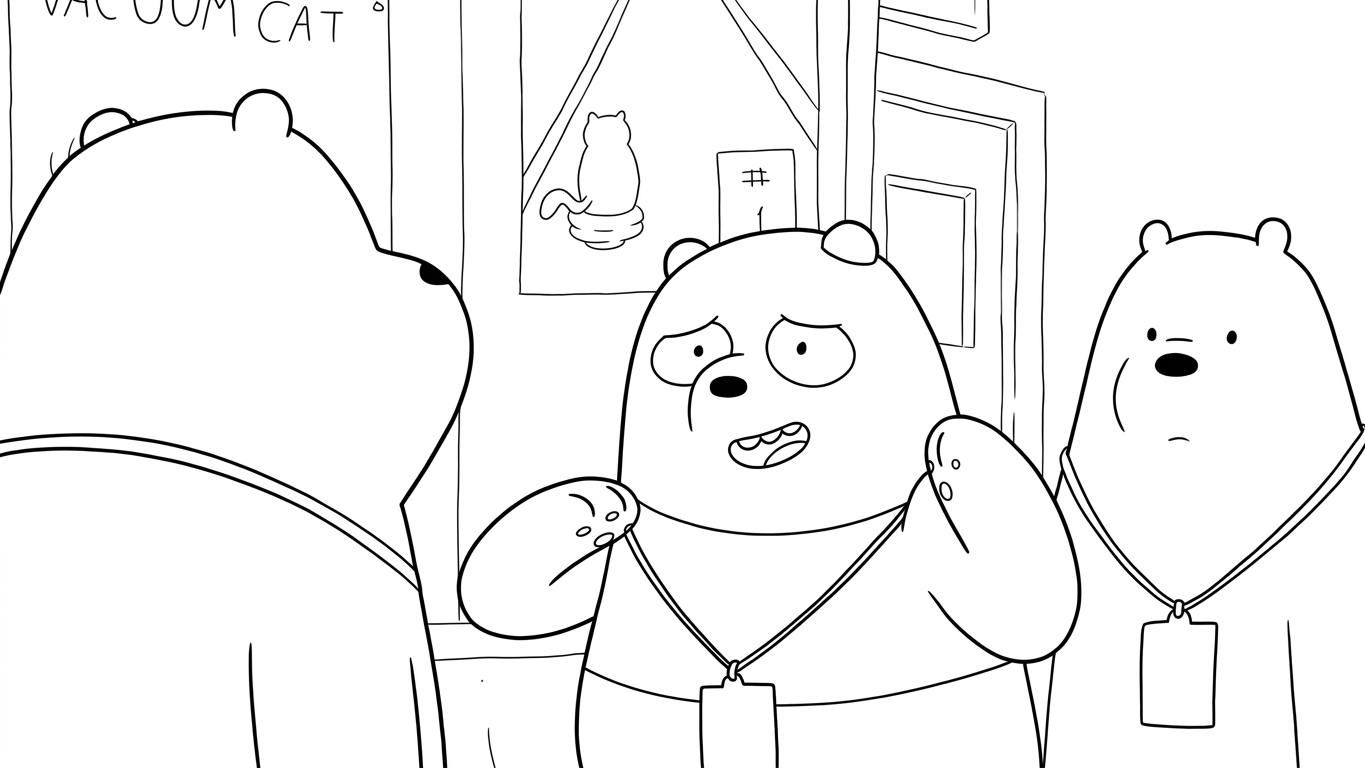coloriage We Bare Bears pour enfants à télécharger
