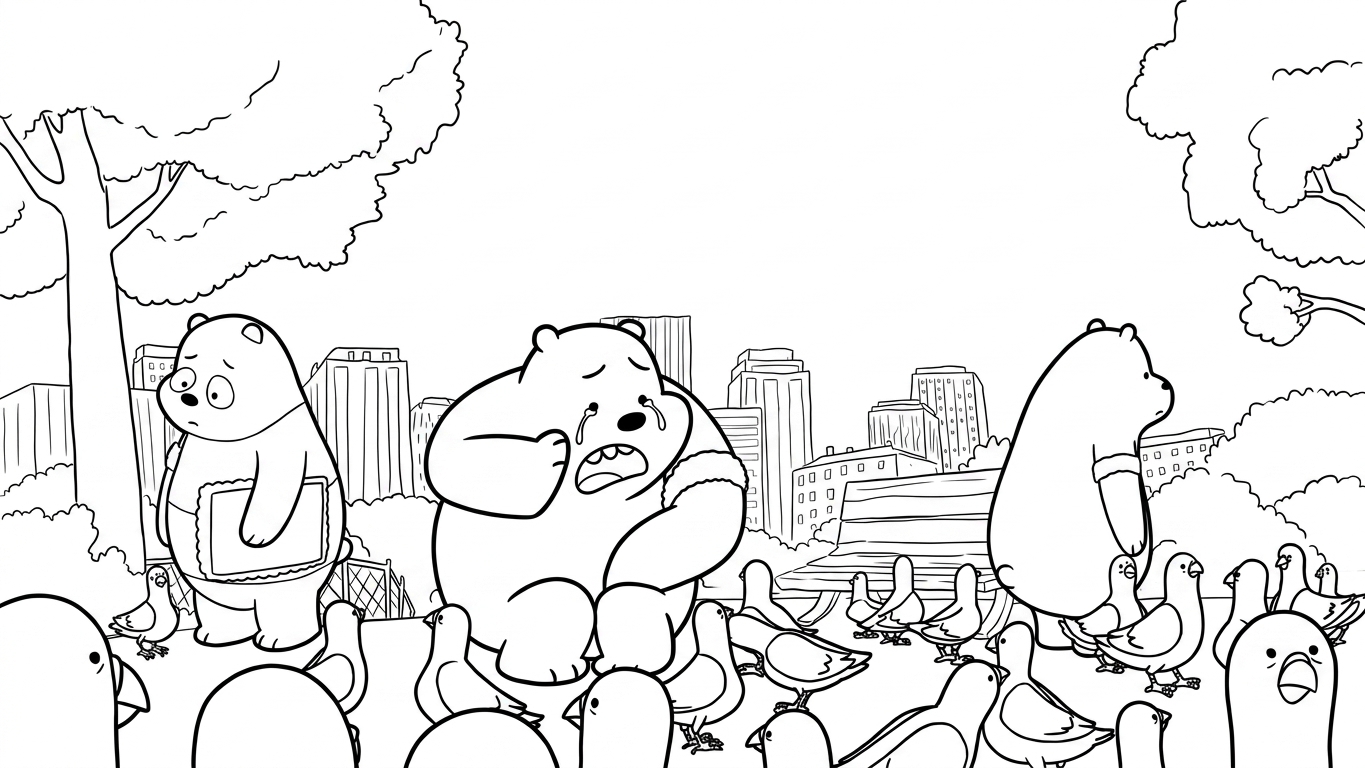 coloriage We Bare Bears a colorier en ligne
