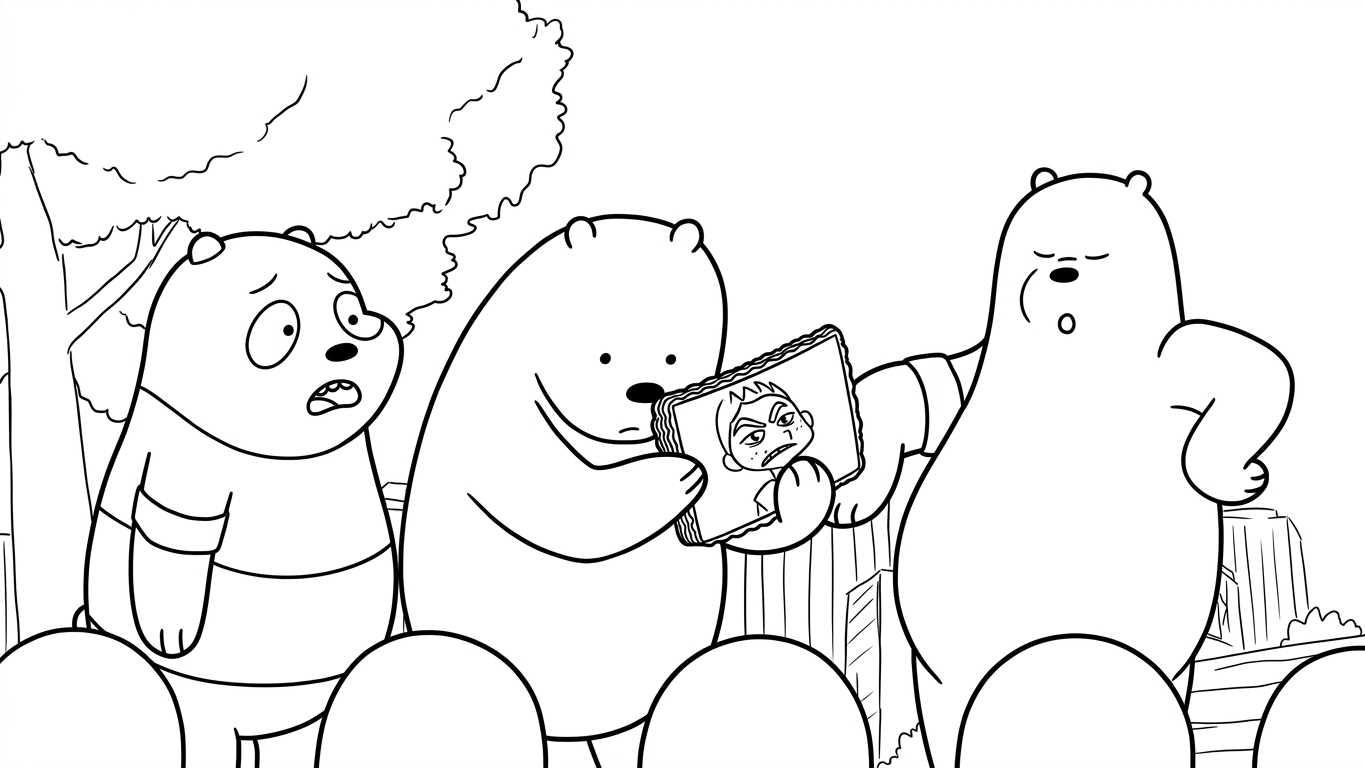 coloriage We Bare Bears à imprimer pdf gratuit