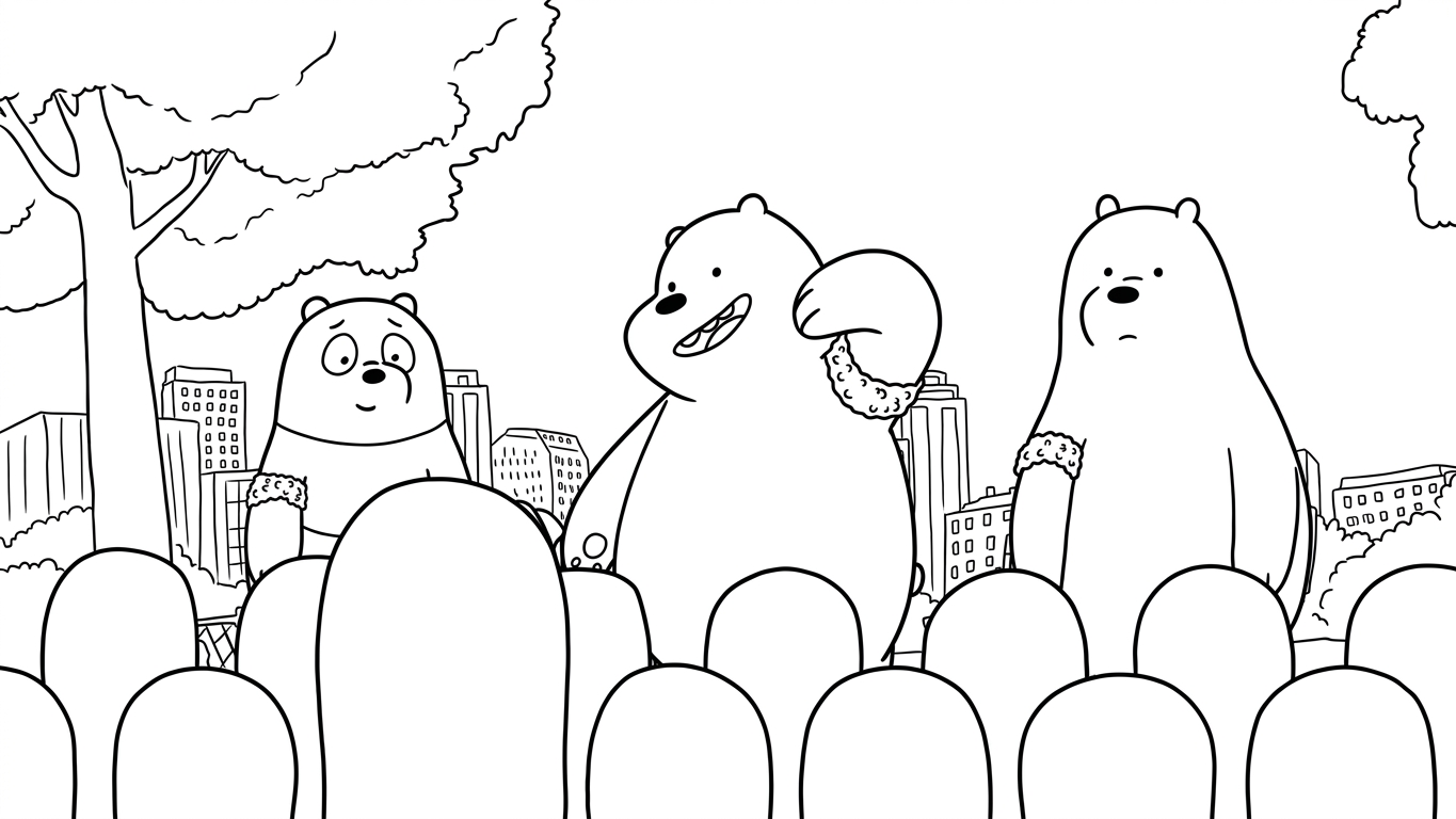 coloriage We Bare Bears et dessin a imprimer