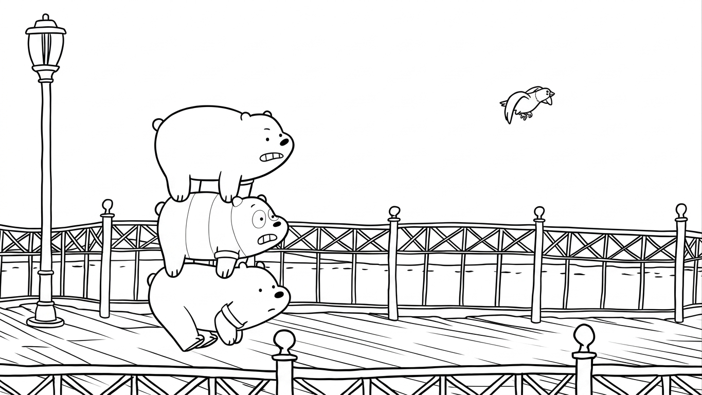 coloriage We Bare Bears de pour enfants